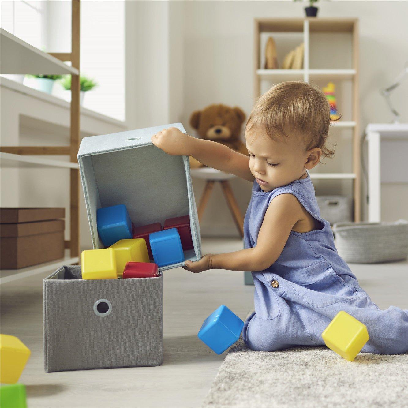 A baby boy is learning and playing at Home