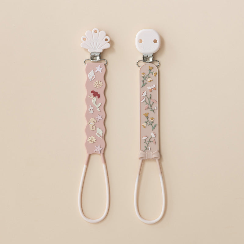 Beadless Silicone Pacifier Clip Set (2-Pack)