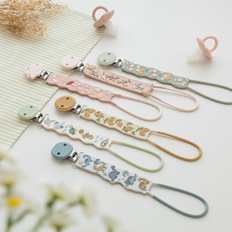 Beadless Silicone Pacifier Clip Set (2-Pack)