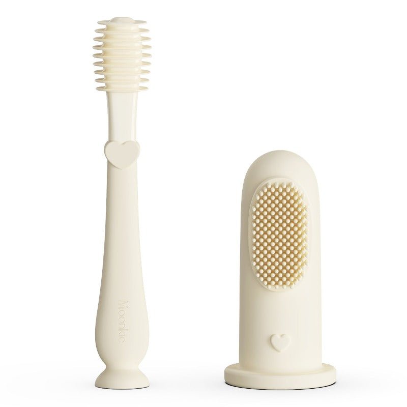 summer infant vibrating toothbrush BPA-Free Silicone Baby Oral Care Kit for Newborns & Infants | Tongue Cleaner (0-36 Months) & Finger Toothbrush (6+ Months)