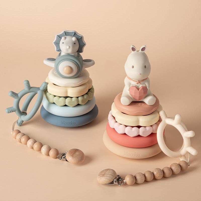 Dino Stacking Teething Rings