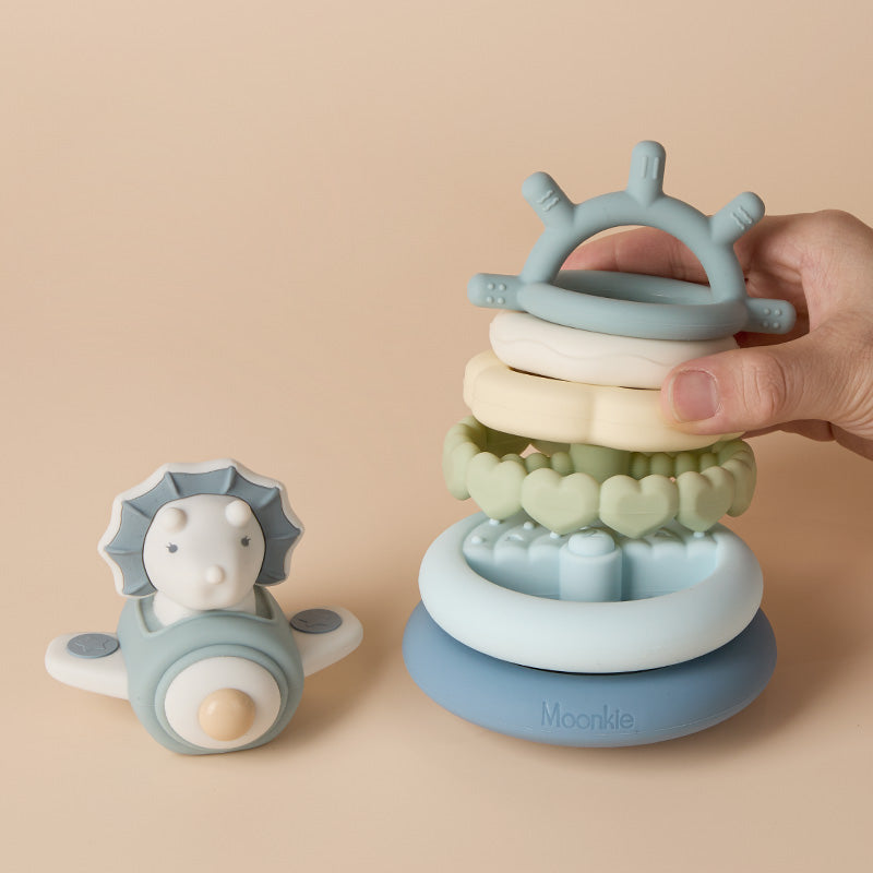 Dino Stacking Teething Rings