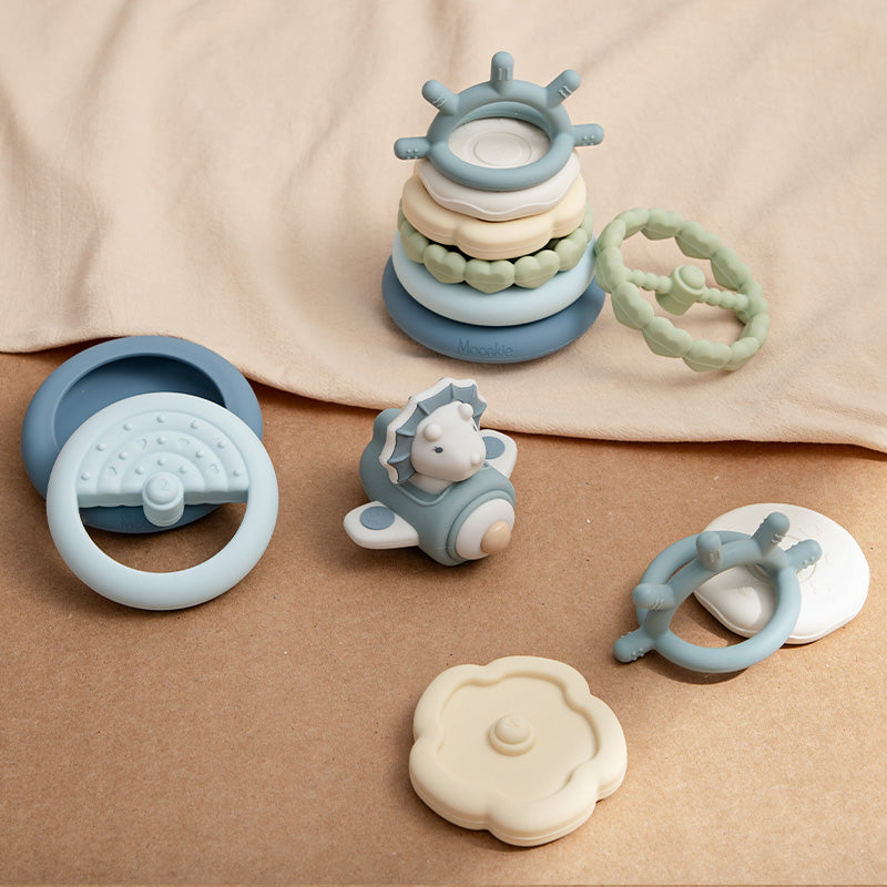 Dino Stacking Teething Rings