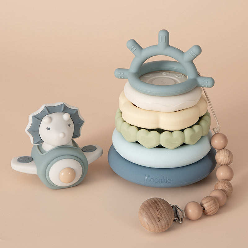 Dino Stacking Teething Rings