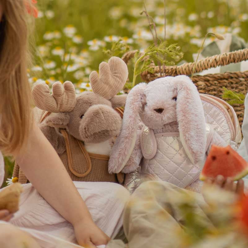Moonbaby Toddler Backpack With Bunny Soft Toy | Moonkie