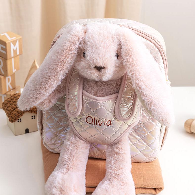 Toddler Backpack With Bunny Soft Toy