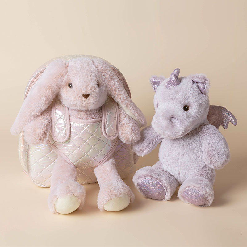 Moonkie Hug & Go™ Duo –  Bunny Backpack & Unicorn Plush