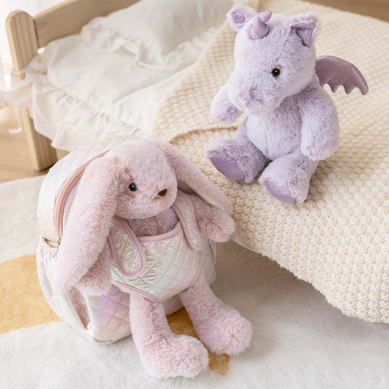 Moonkie Hug & Go™ Duo –  Bunny Backpack & Unicorn Plush
