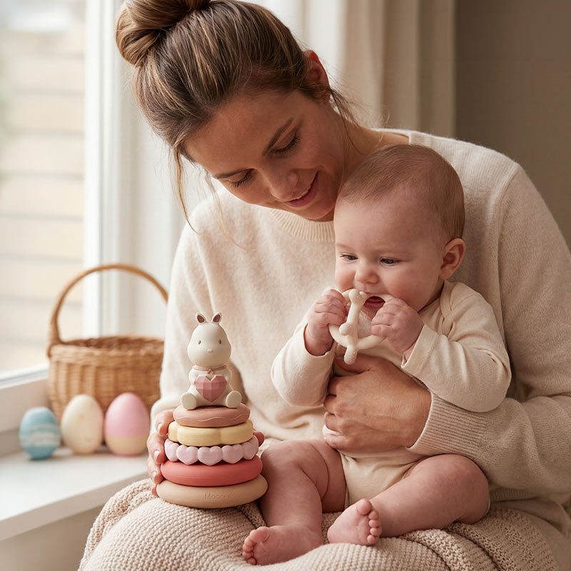 Bunny Stacking Teething Rings