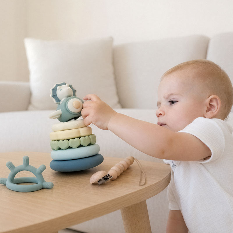 Dino Stacking Teething Rings