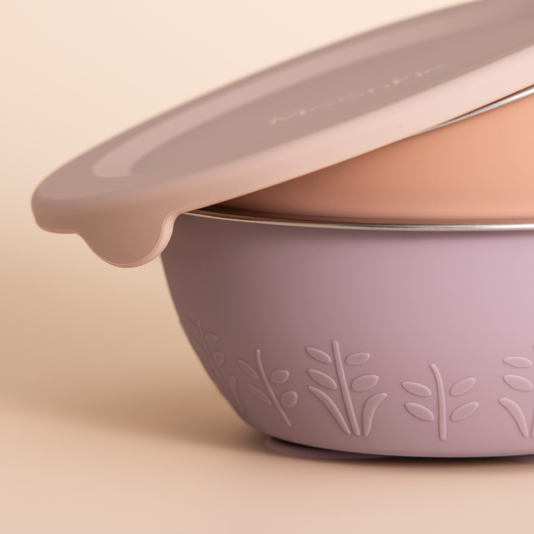 Stainless Steel Silicone Suction Bowl - 13 oz