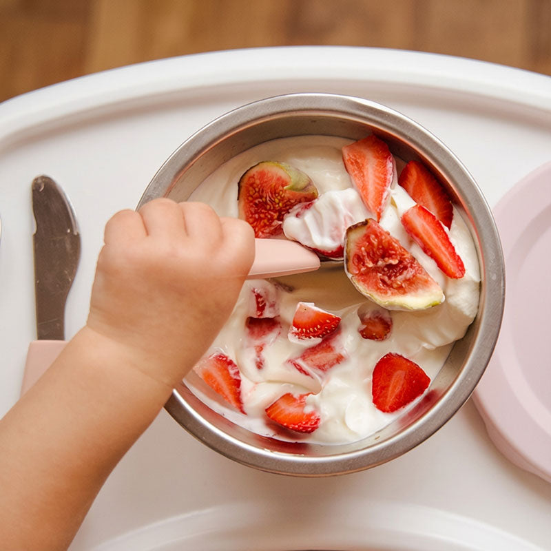 Stainless Steel Silicone Suction Bowl - 13 oz