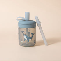 Silicone Training Cup with Straw