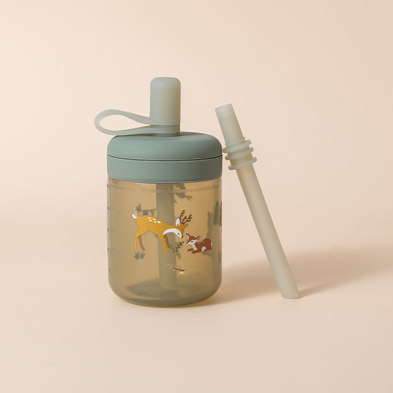 Silicone Training Cup with Straw