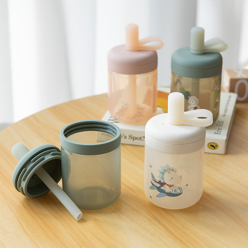 Silicone Training Cup with Straw