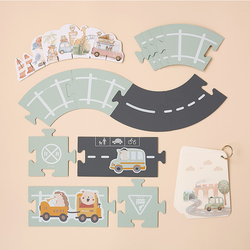 12-Piece Reversible Silicone Car Play Tiles