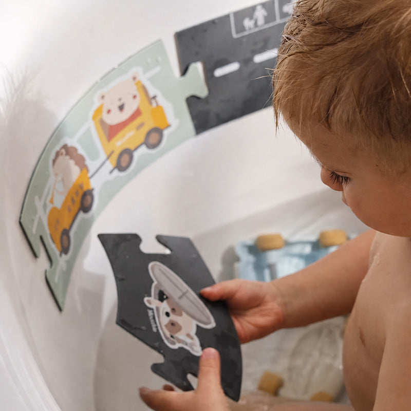 12-Piece Reversible Silicone Car Play Tiles