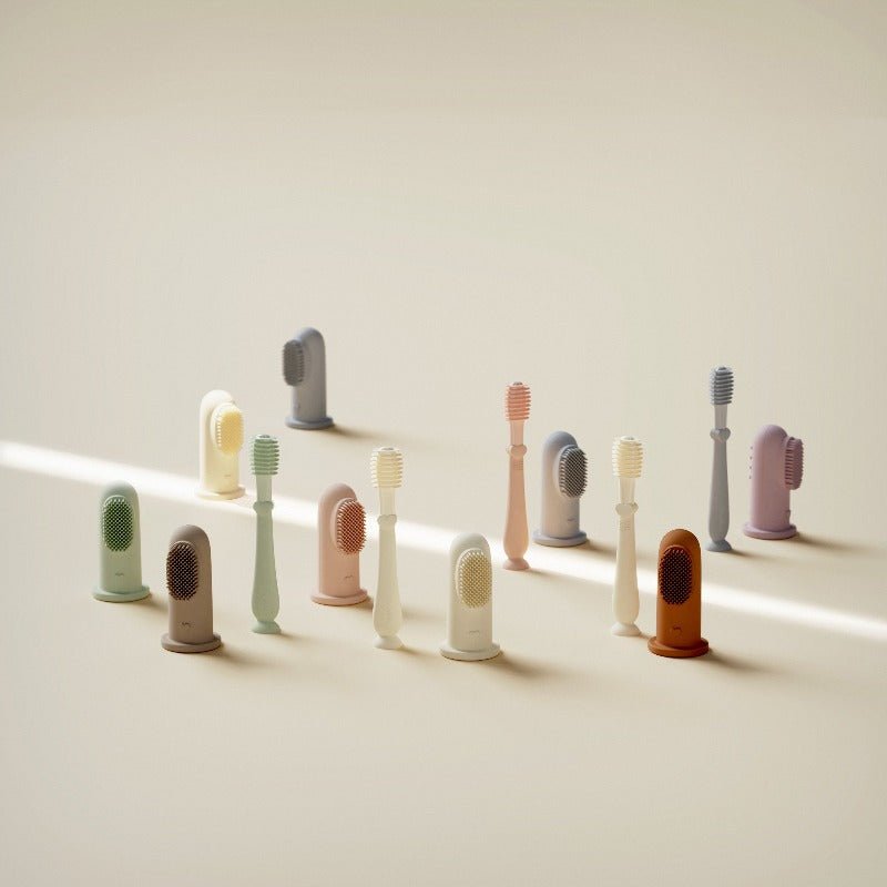 All Colors Tongue Brush And Finger Toothbrush Kit