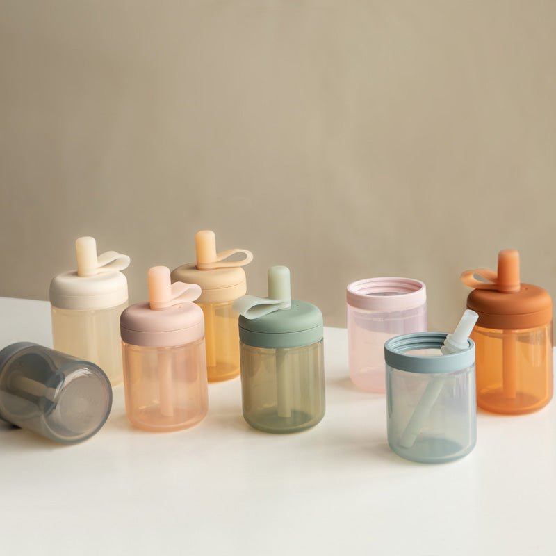 All Colors Silicone Training Cup with Straw