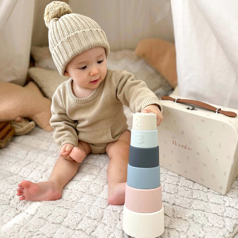 Baby Playing With Stacking Cups Fineday