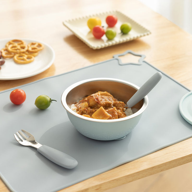 Stainless Steel Silicone Suction Bowl - 13 oz