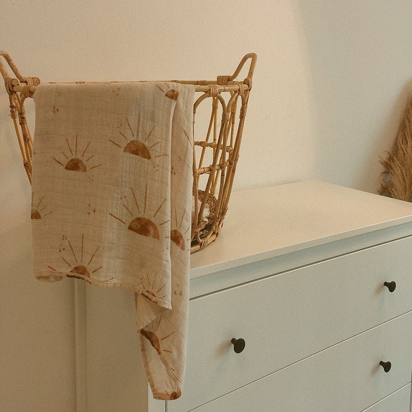 Muslin Swaddle Blanket (Light Sea Green/Tradewinds)